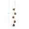 Hello Honey® 21.5" Brown Stoneware Hanging Vases on Jute Rope with Reactive Glaze